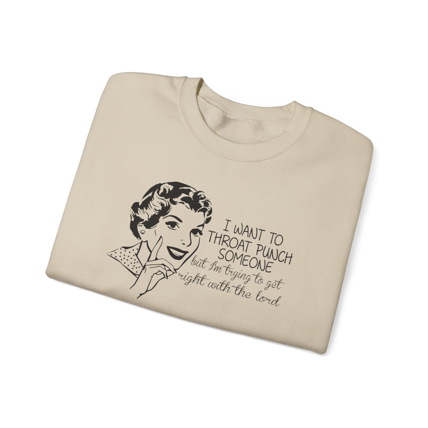 Praying Not Punching Today Crewneck Sweatshirt