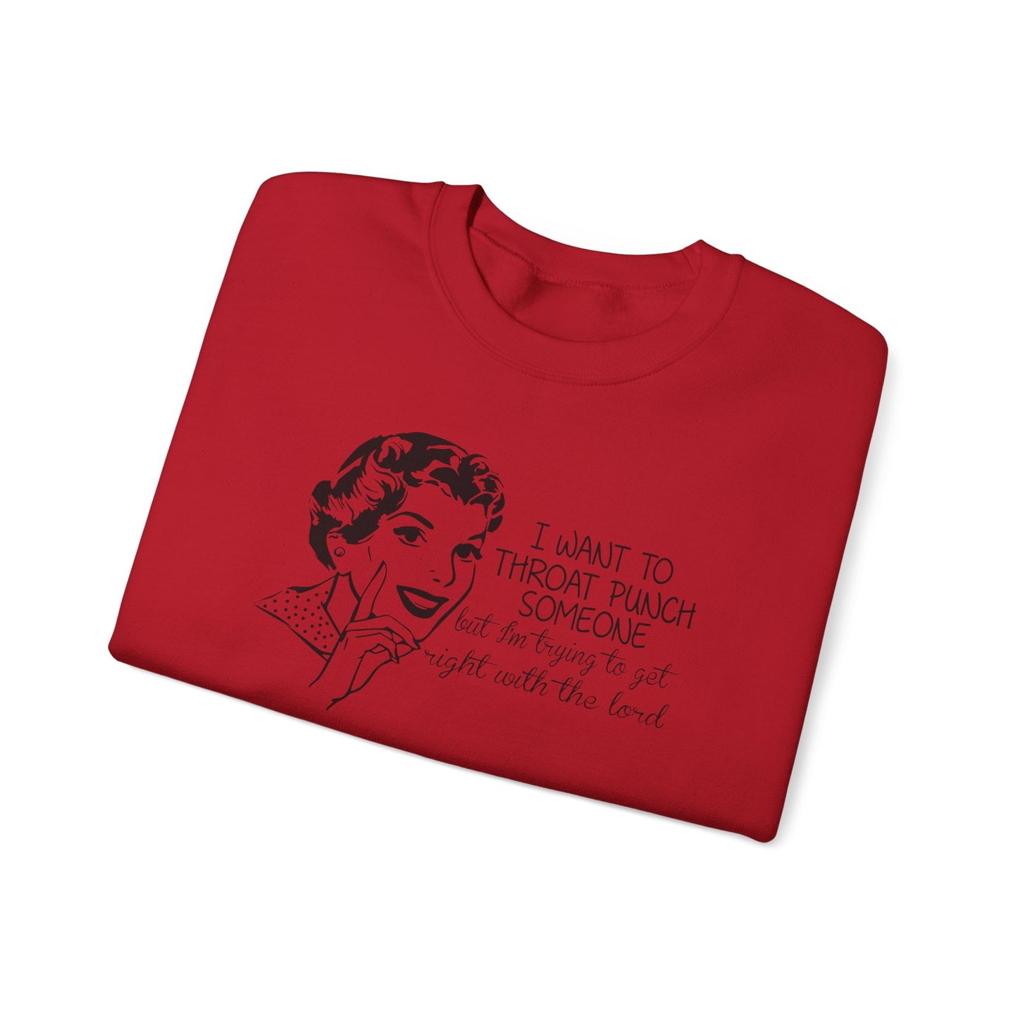 Praying Not Punching Today Crewneck Sweatshirt