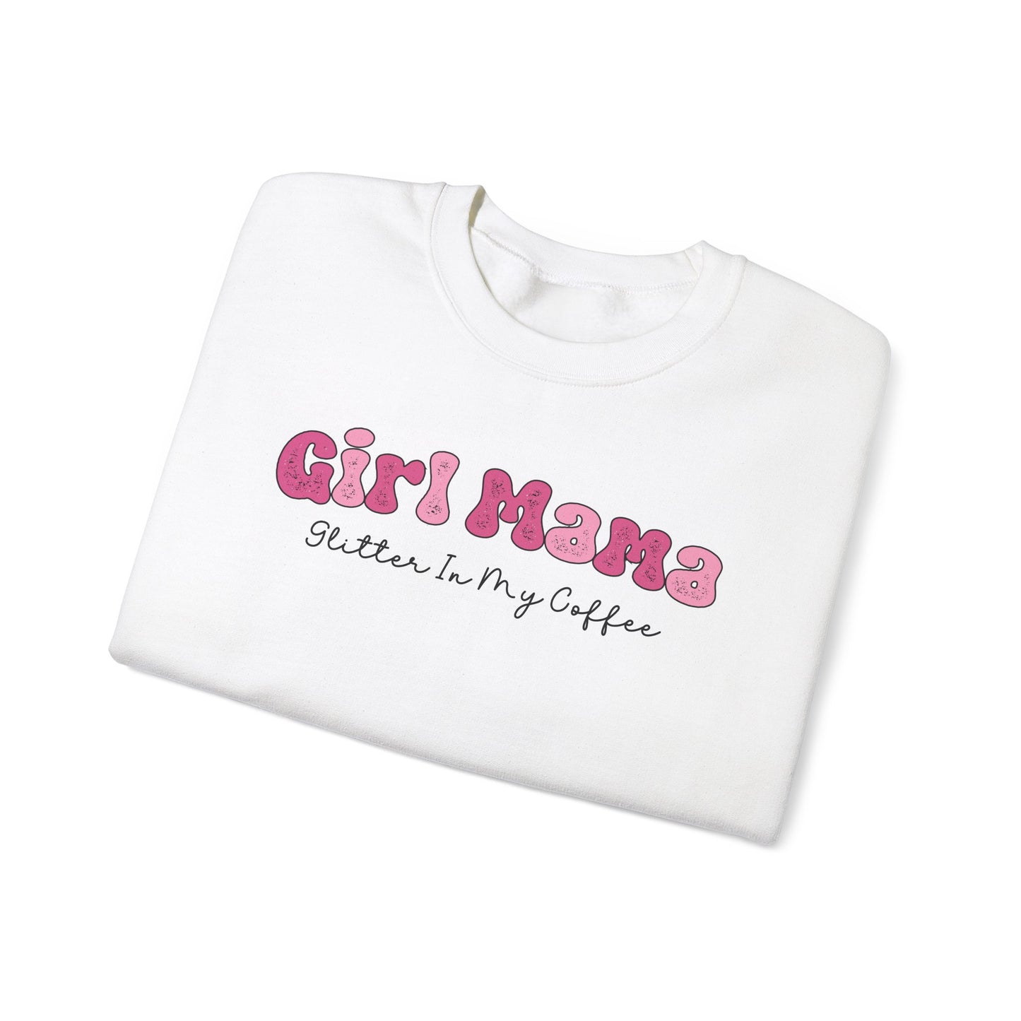 Glitter Girl Mama Crewneck Sweatshirt