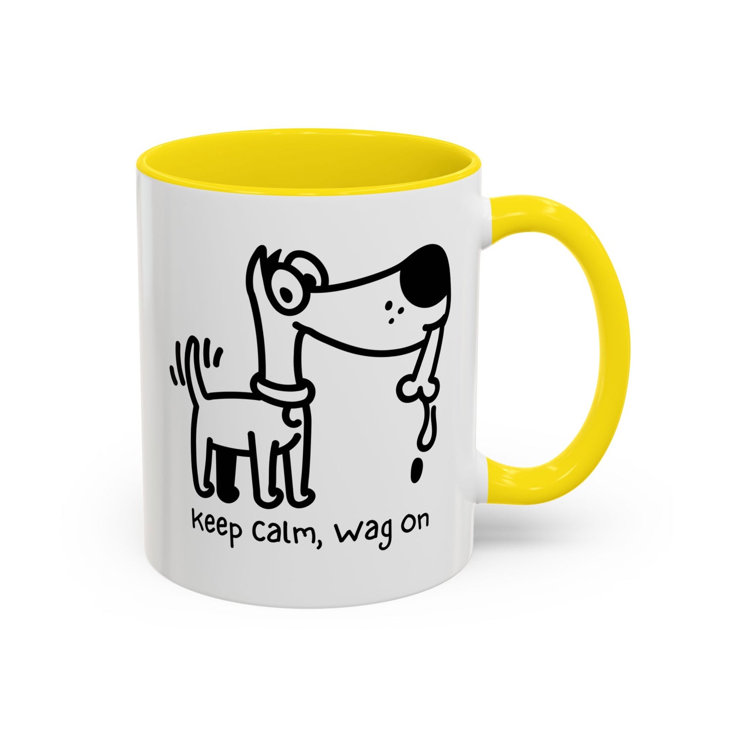 Keep Calm Wag On Accent Mug