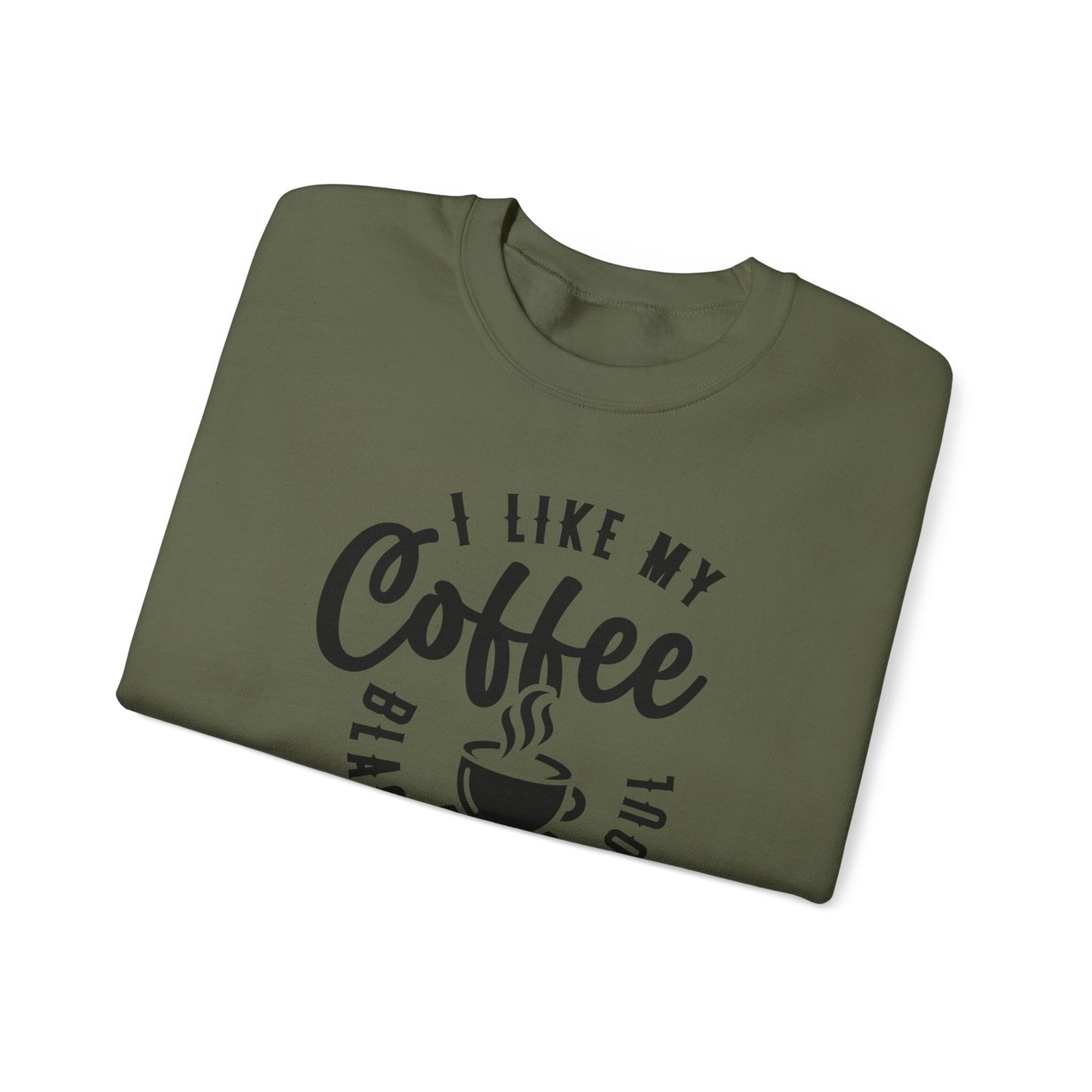 Dark Coffee Darker Humor Crewneck Sweatshirt