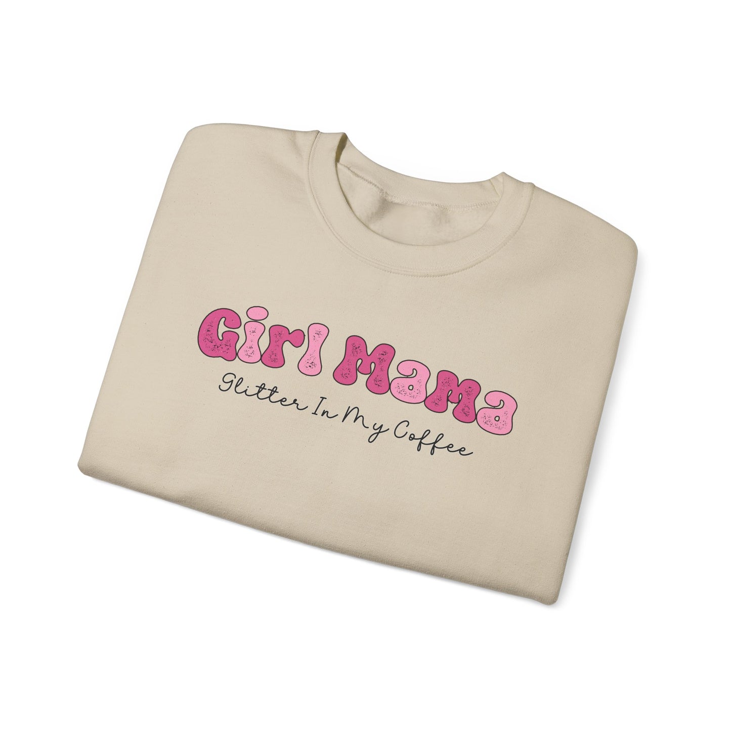 Glitter Girl Mama Crewneck Sweatshirt