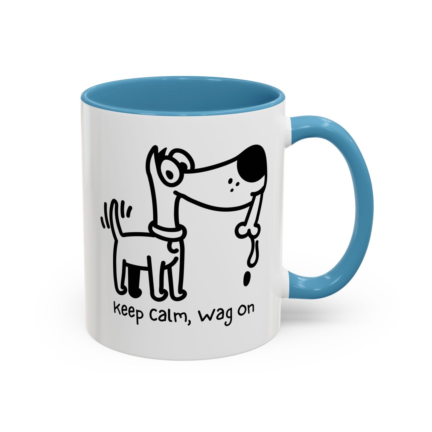 Keep Calm Wag On Accent Mug