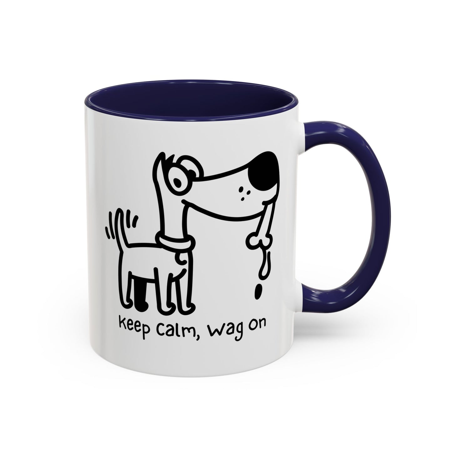 Keep Calm Wag On Accent Mug