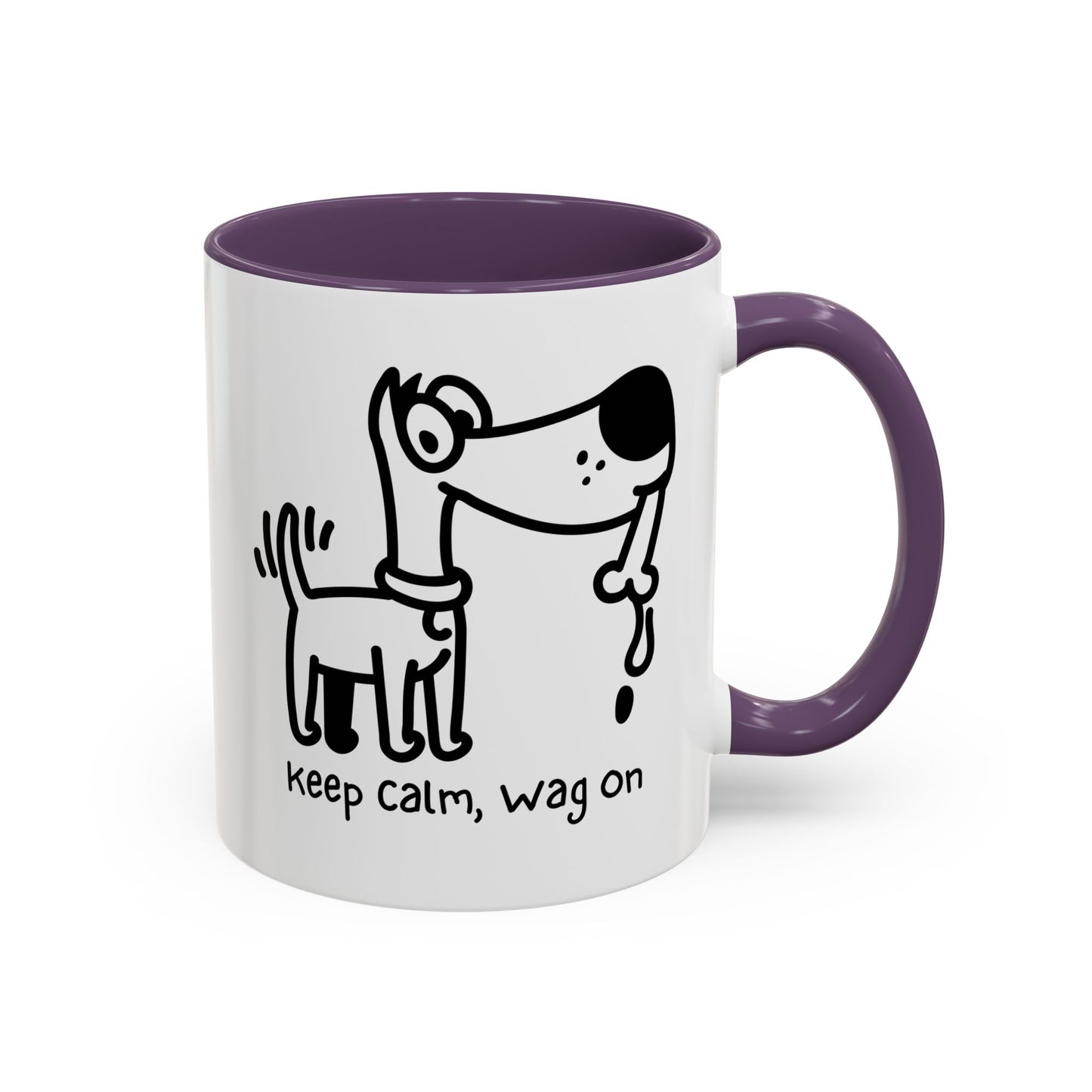 Keep Calm Wag On Accent Mug
