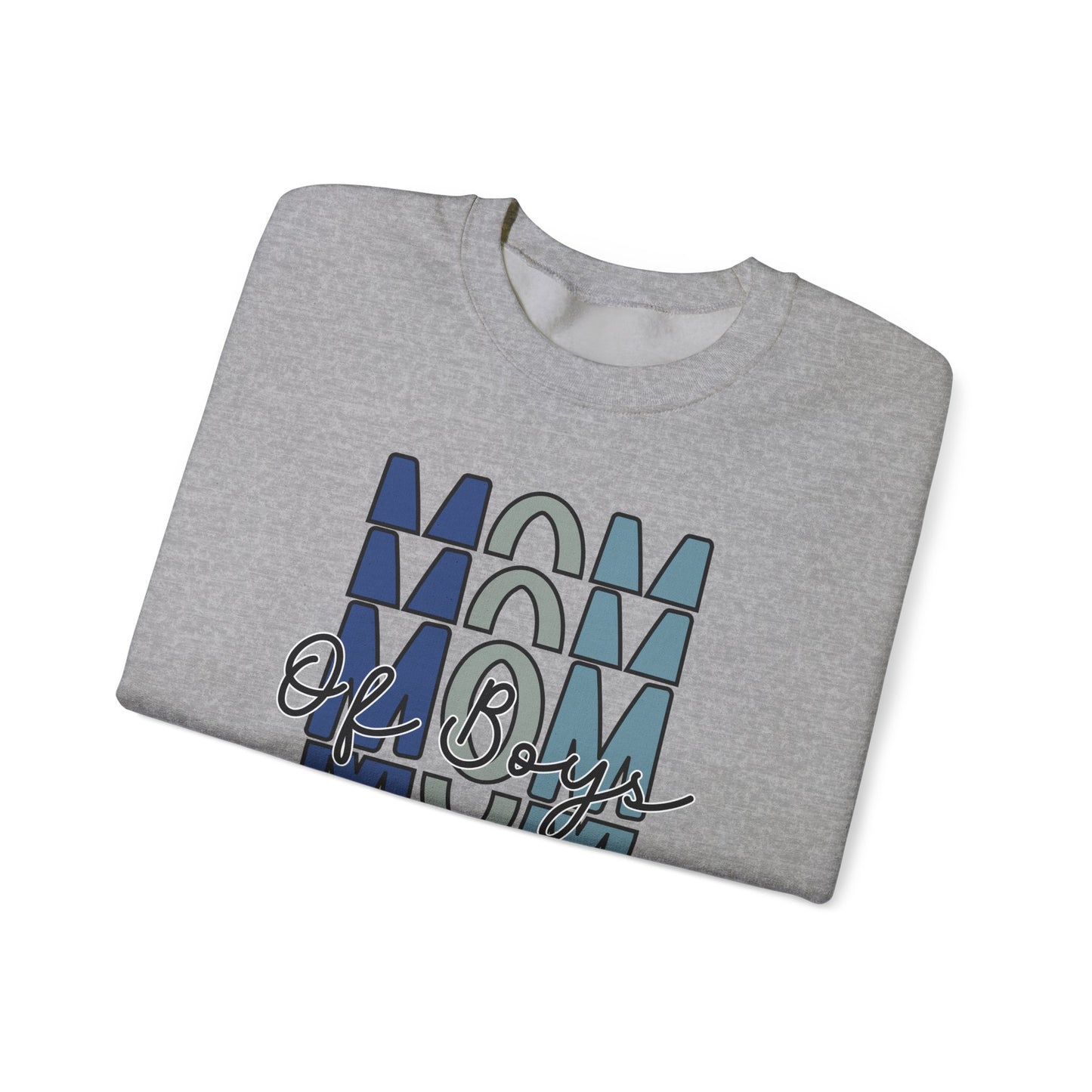 Mom of Boys on Repeat Crewneck Sweatshirt