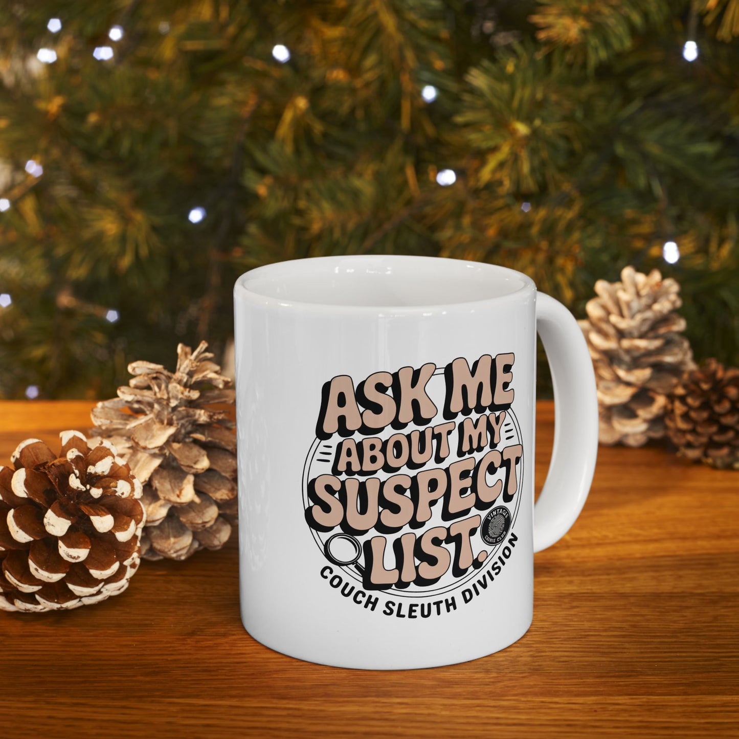 Couch Sleuth Badge Ceramic Mug