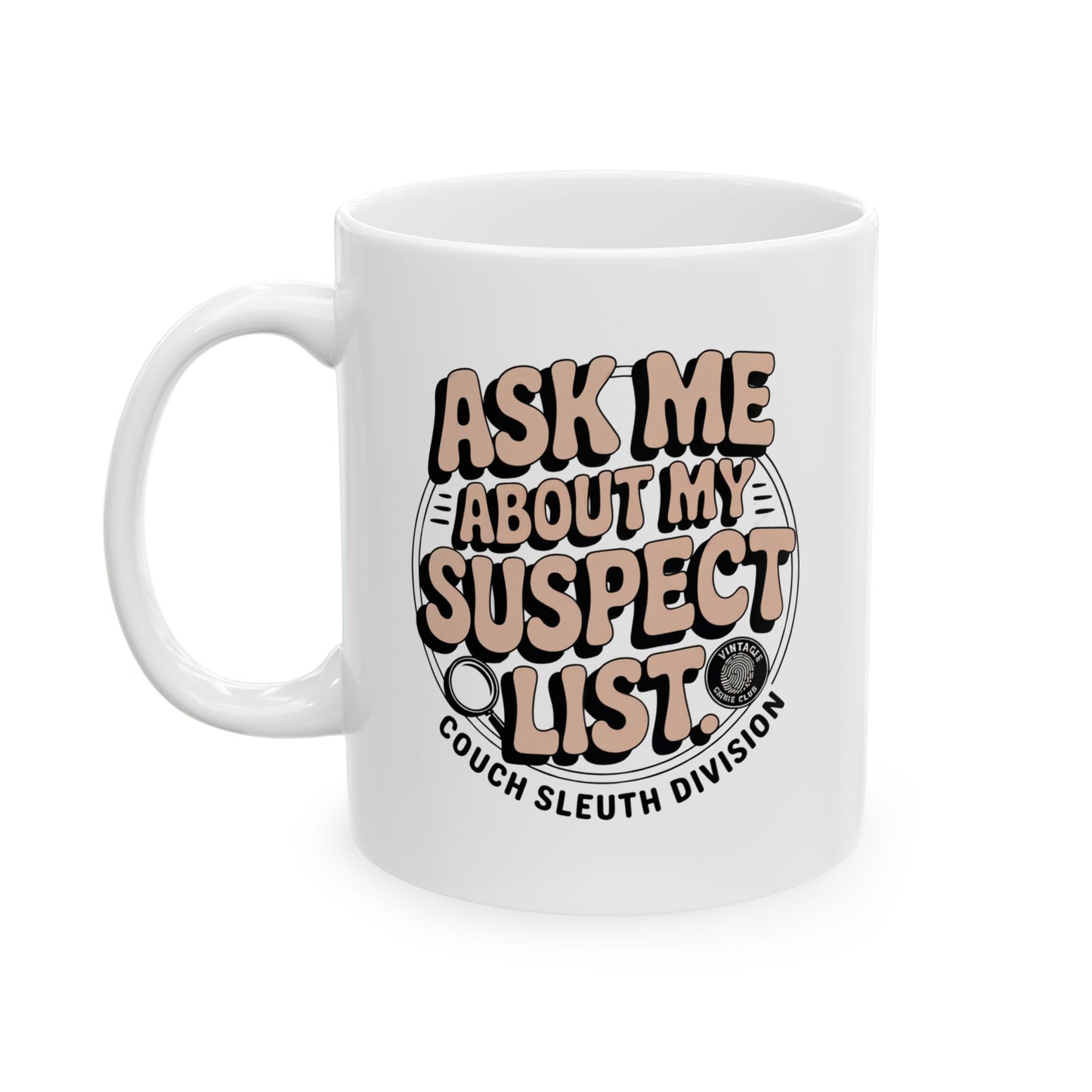 Couch Sleuth Badge Ceramic Mug
