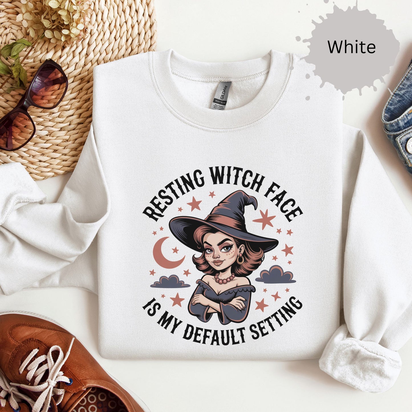 Resting Witch Face Crewneck Sweatshirt