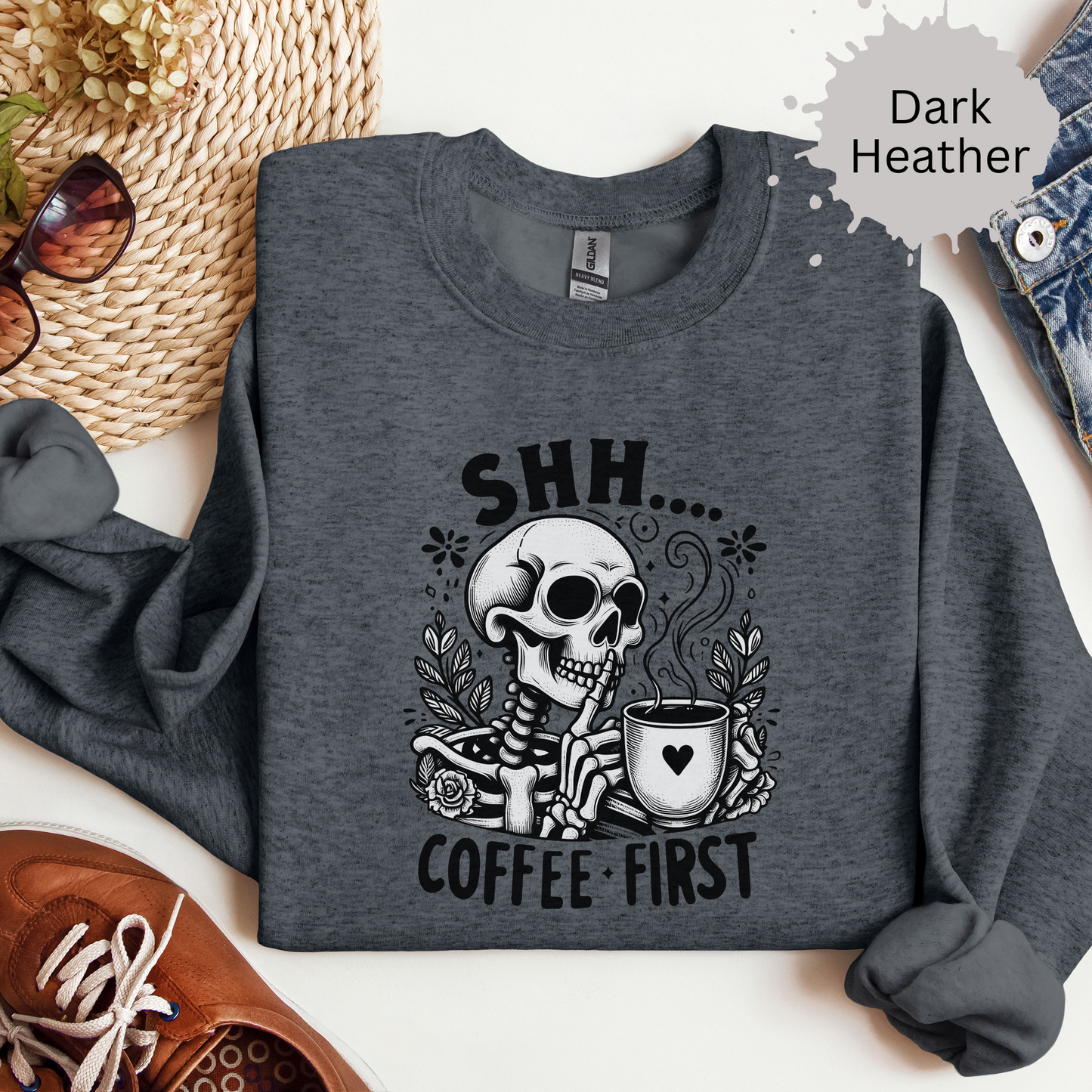 Coffee Before Conversation Crewneck Sweatshirt