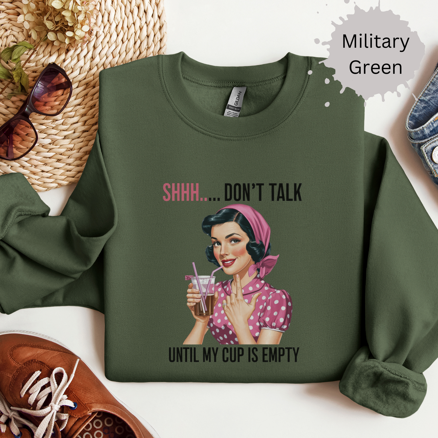 Silence Until Fully Caffeinated Crewneck Sweatshirt