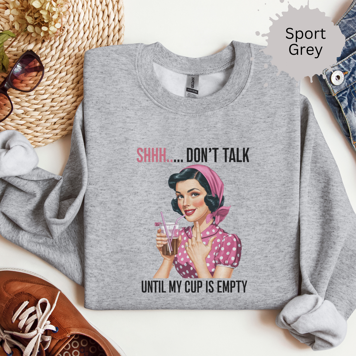 Silence Until Fully Caffeinated Crewneck Sweatshirt