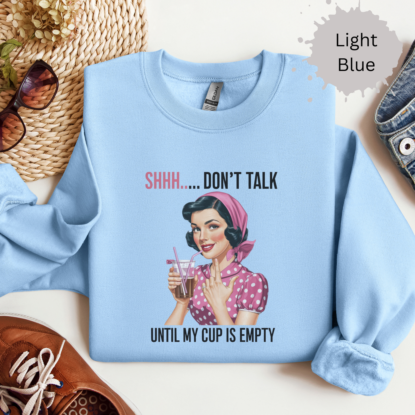 Silence Until Fully Caffeinated Crewneck Sweatshirt