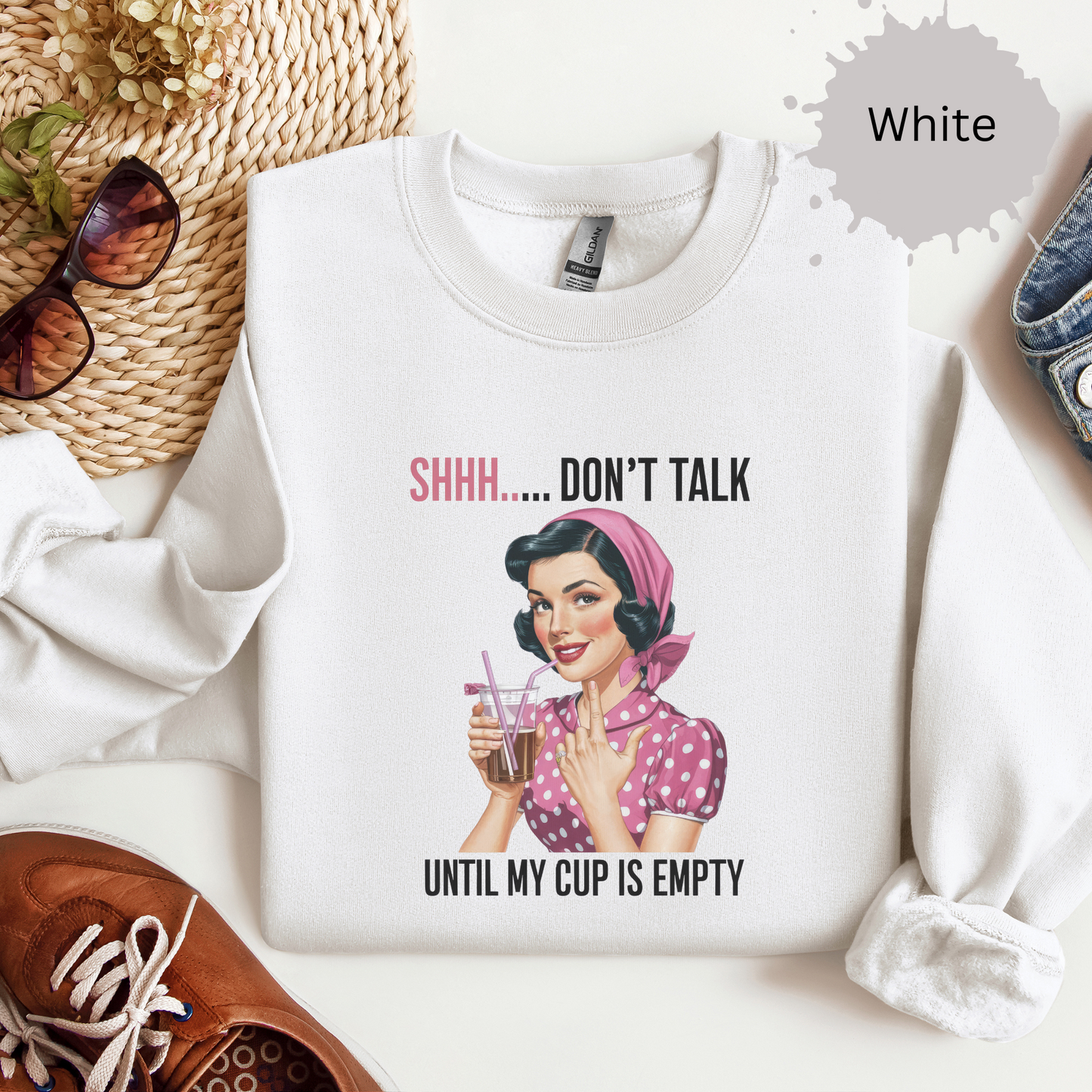 Silence Until Fully Caffeinated Crewneck Sweatshirt