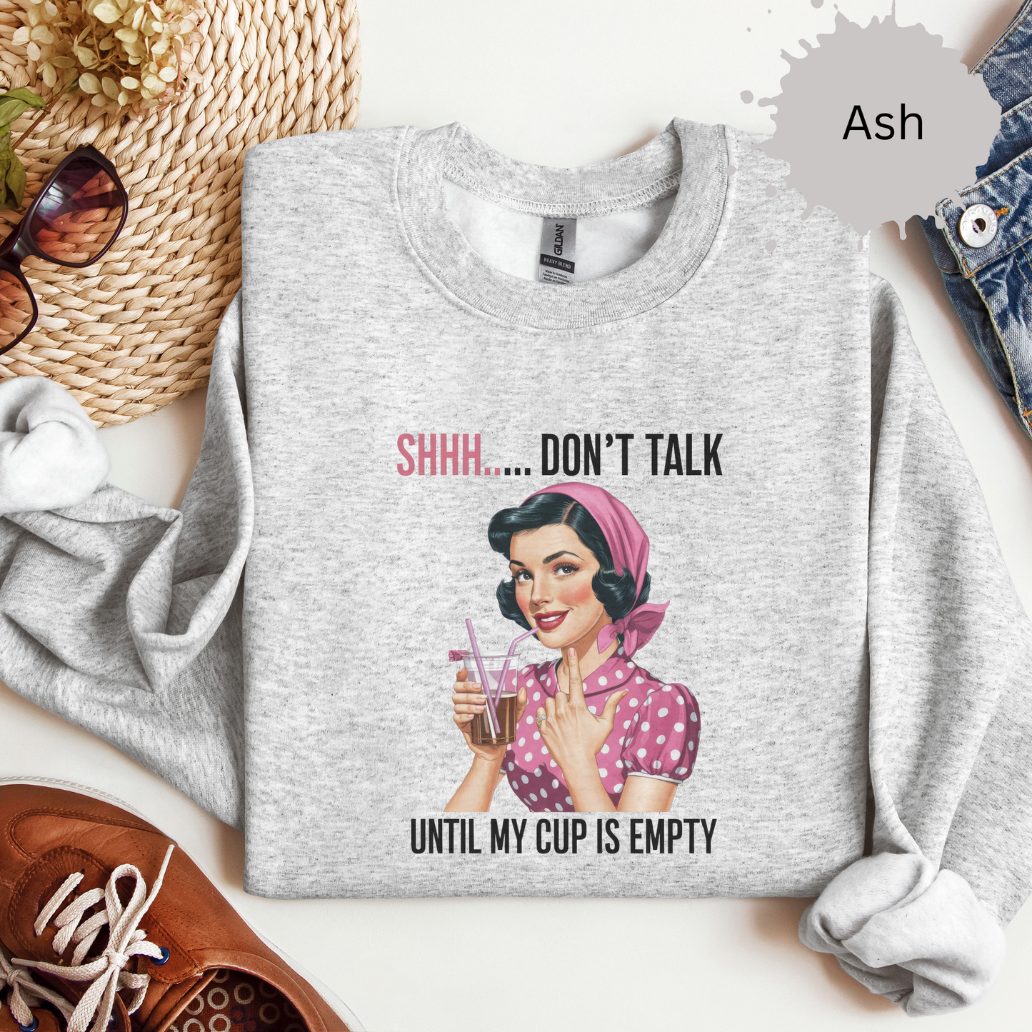 Silence Until Fully Caffeinated Crewneck Sweatshirt