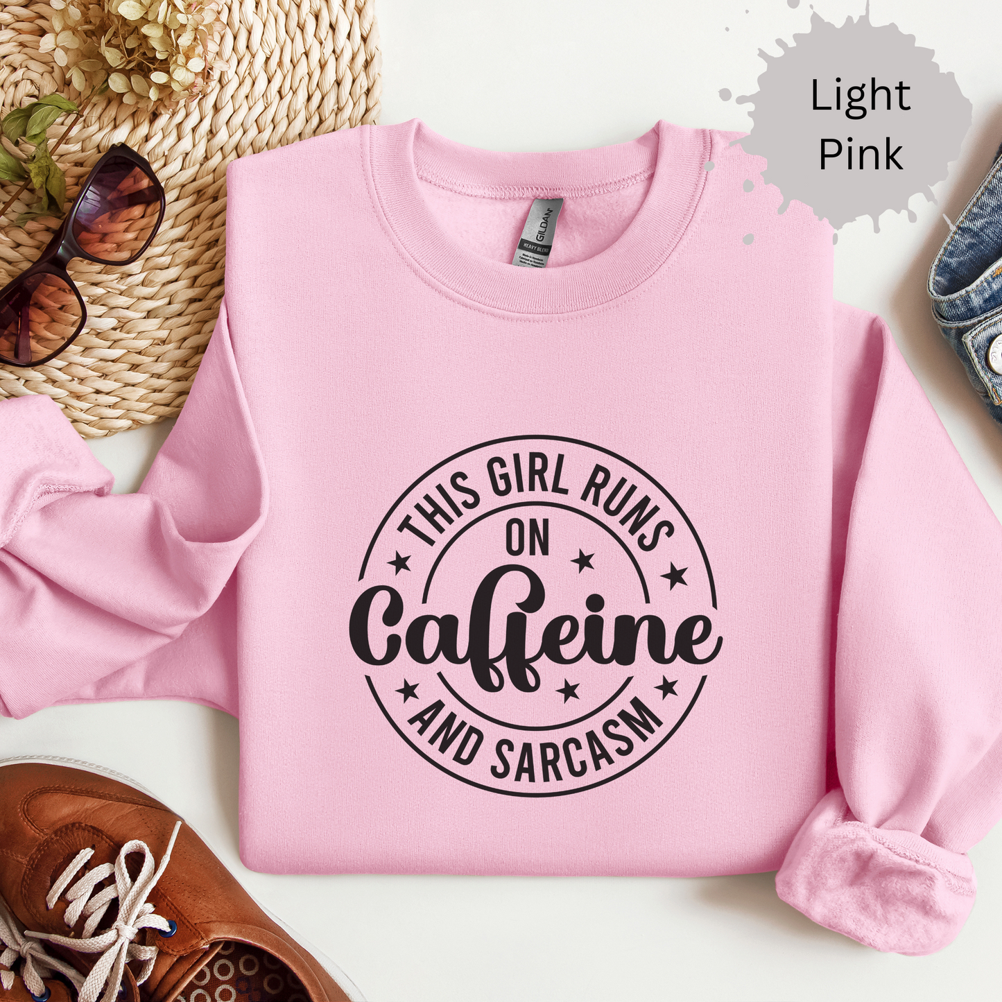 Coffee First Sarcasm Always Crewneck Sweatshirt