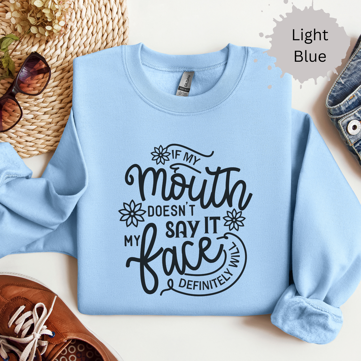 I Say It With Faces Crewneck Sweatshirt