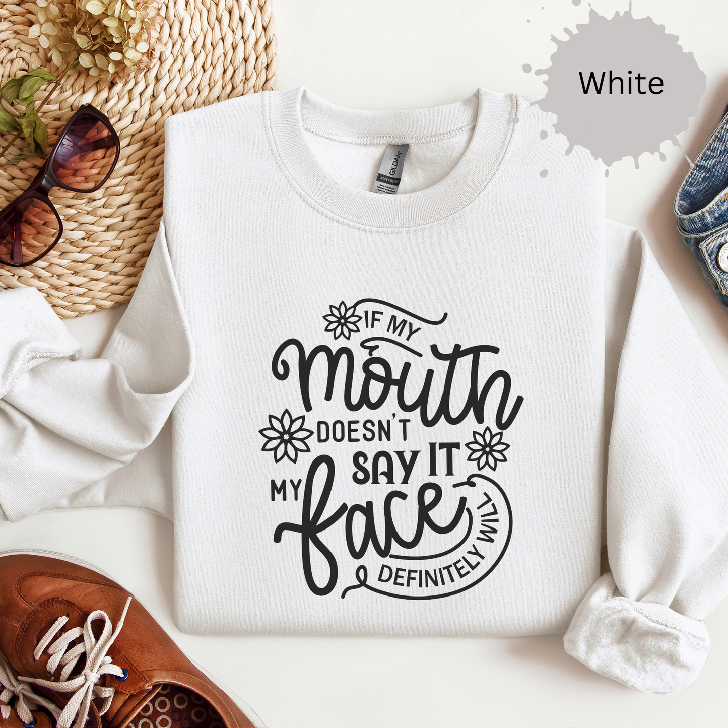 I Say It With Faces Crewneck Sweatshirt