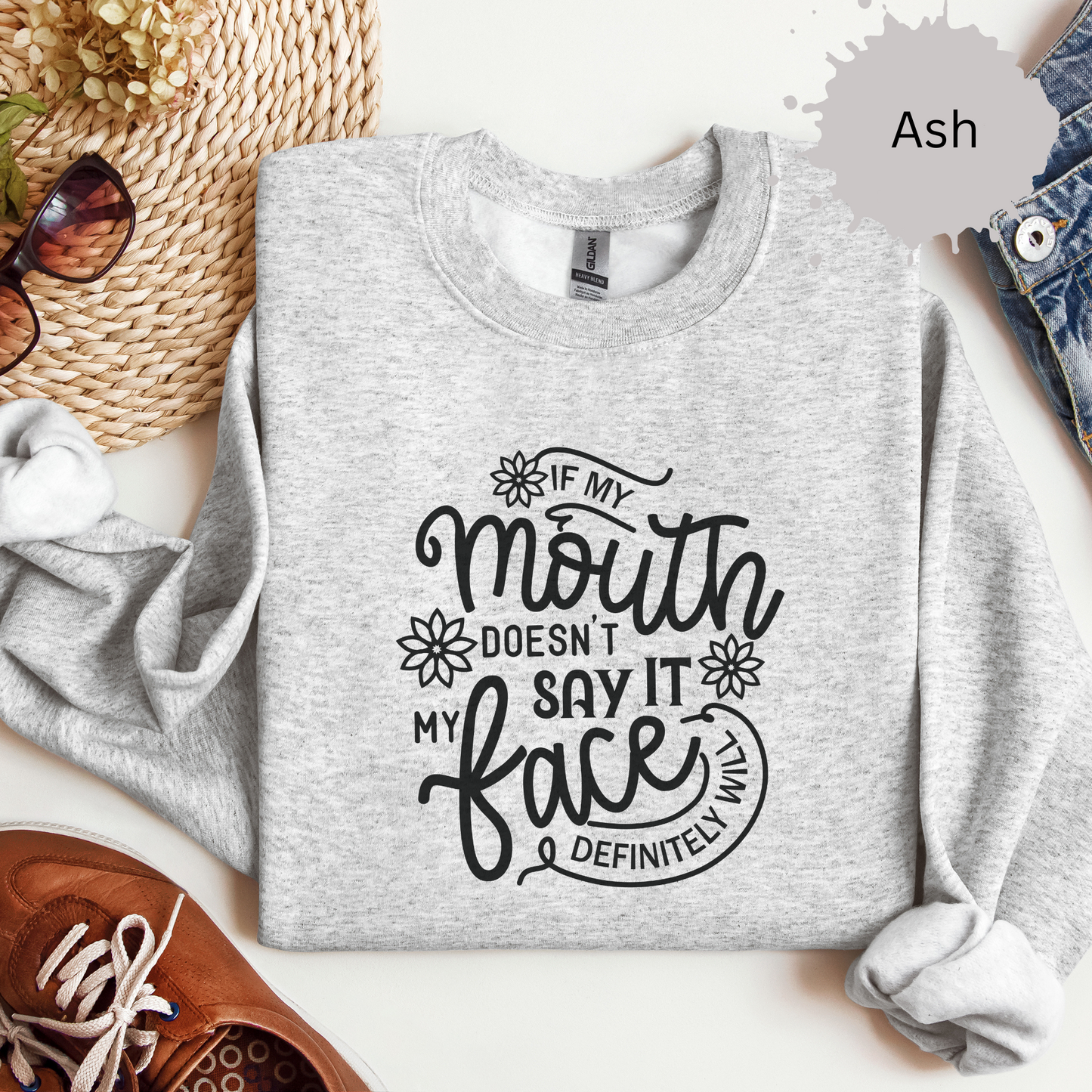 I Say It With Faces Crewneck Sweatshirt