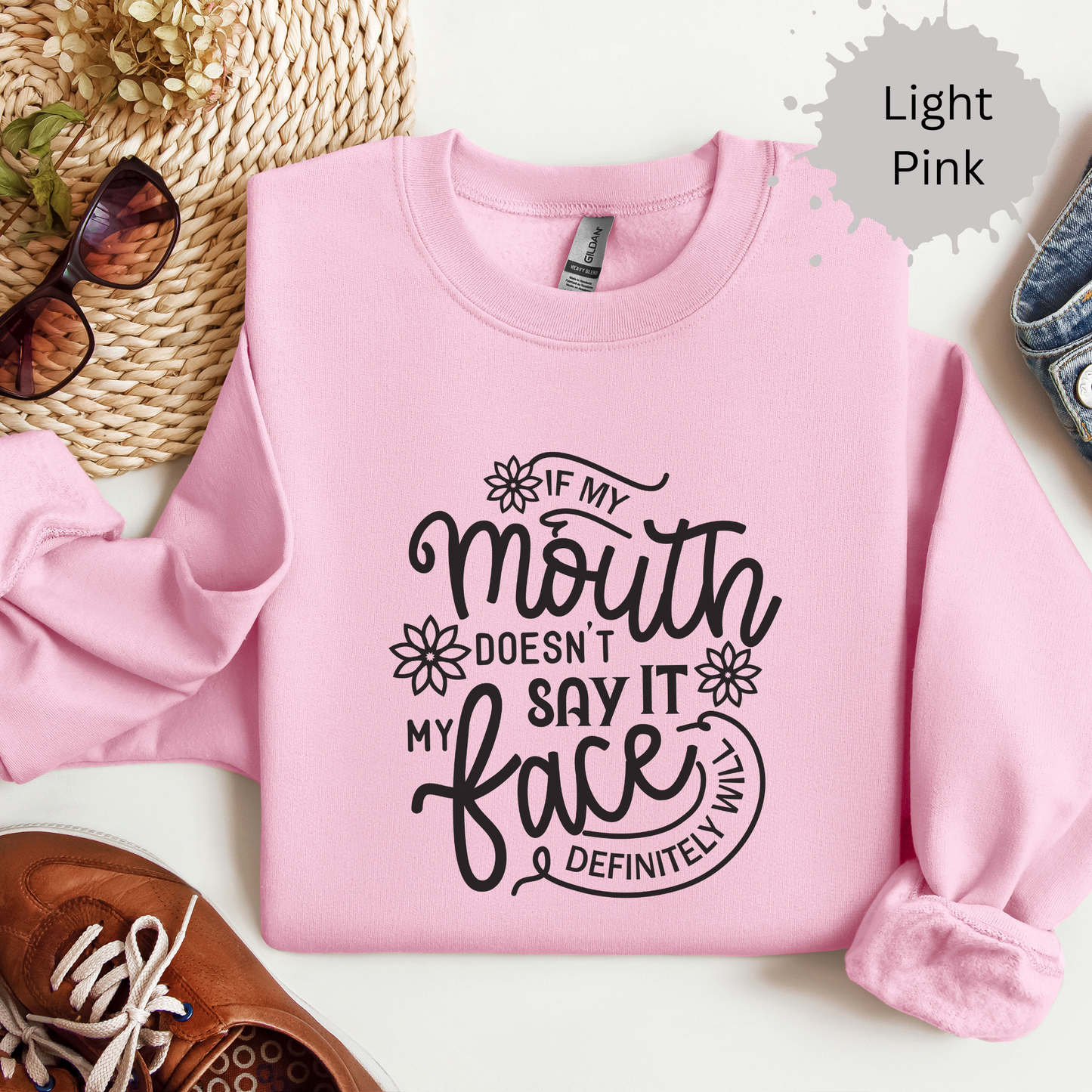 I Say It With Faces Crewneck Sweatshirt