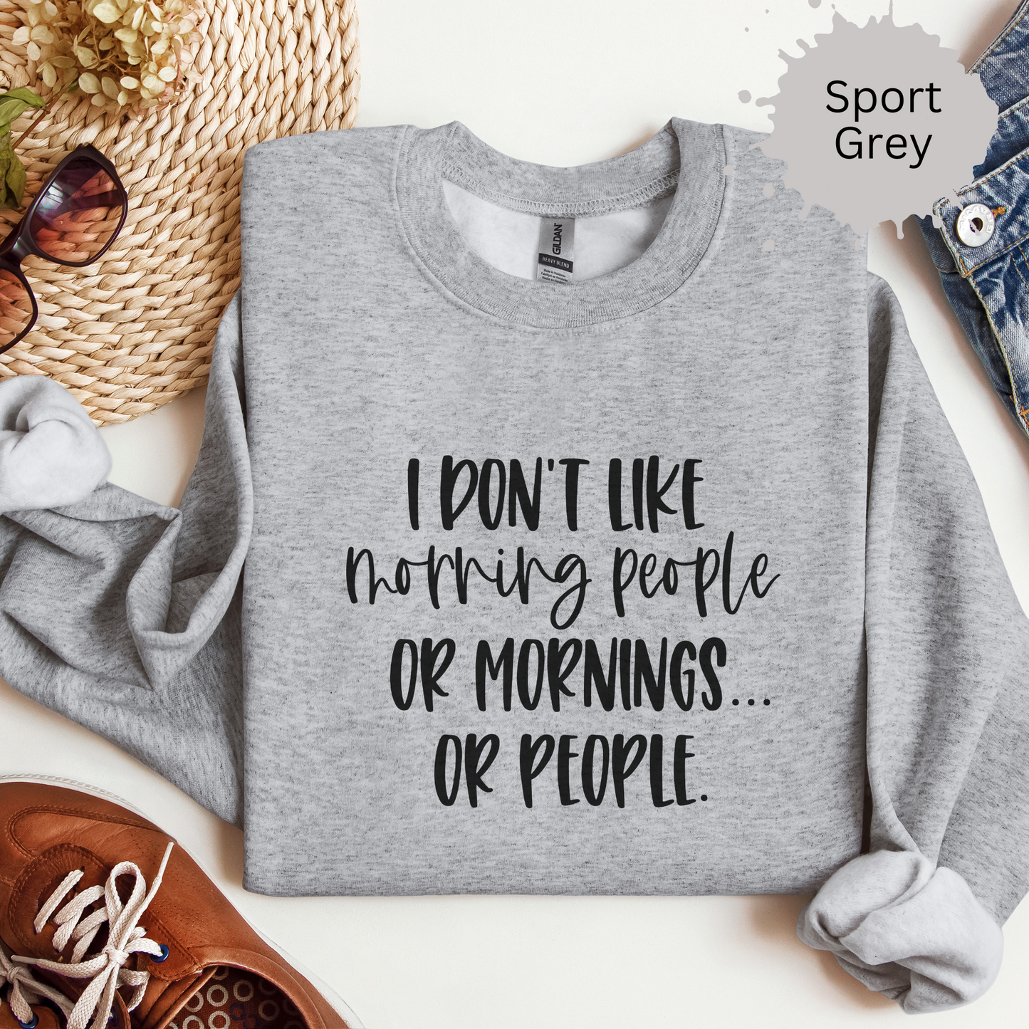 Too Early For People Crewneck Sweatshirt