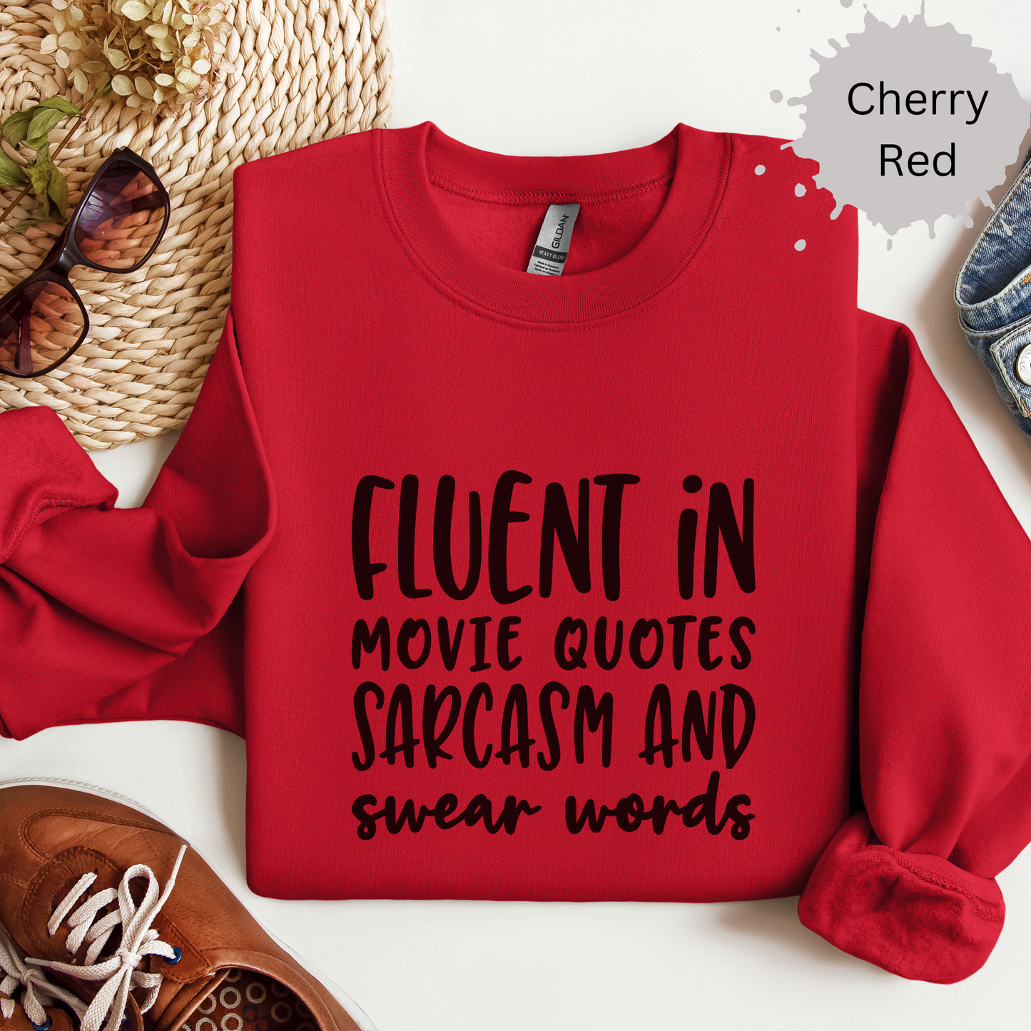 Just Here For The Quotes Crewneck Sweatshirt
