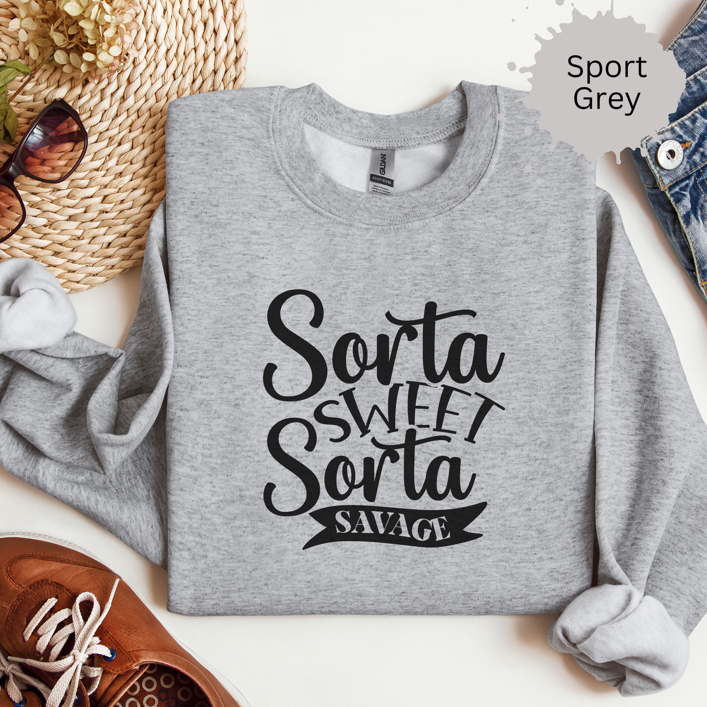 Sweet With A Side Of Savage Crewneck Sweatshirt