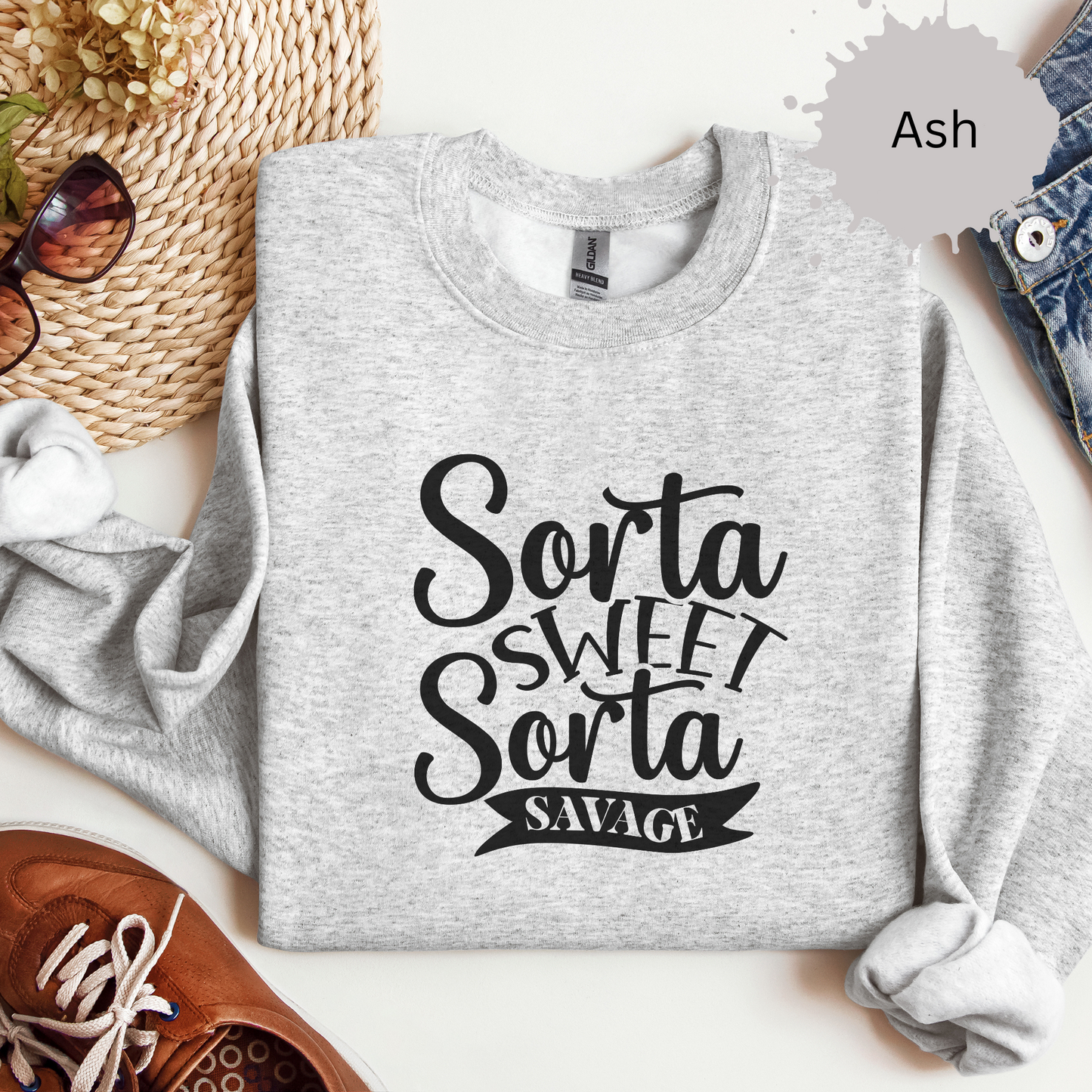 Sweet With A Side Of Savage Crewneck Sweatshirt