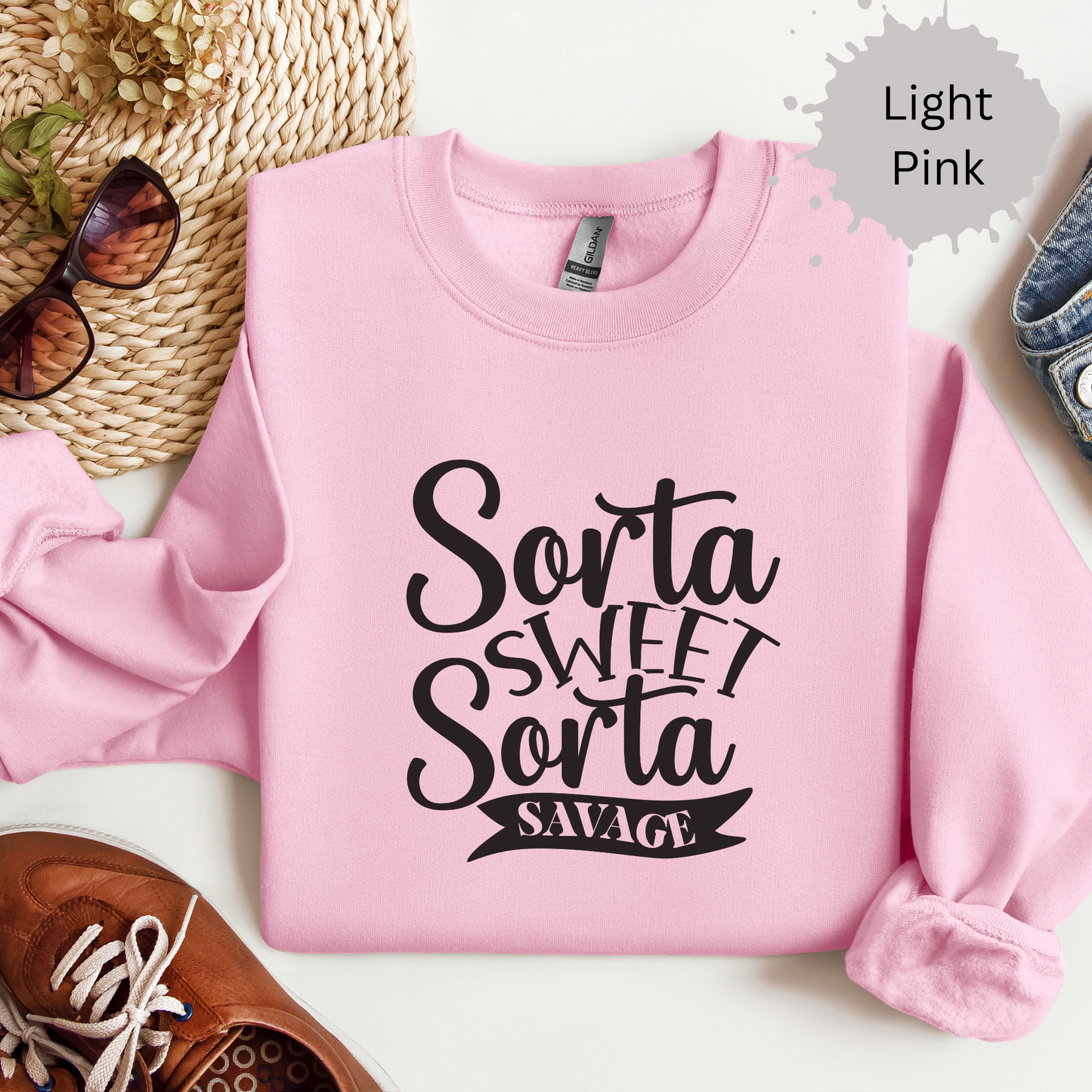 Sweet With A Side Of Savage Crewneck Sweatshirt
