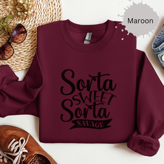 Sweet With A Side Of Savage Crewneck Sweatshirt
