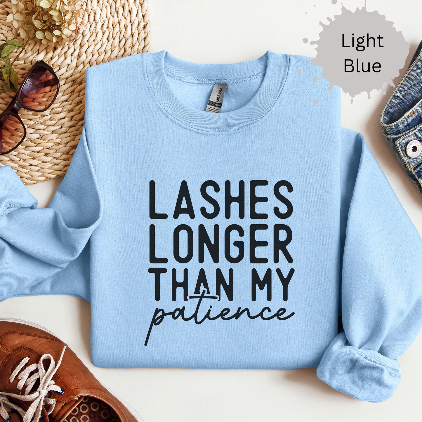 Long Lashes Short Temper Crewneck Sweatshirt
