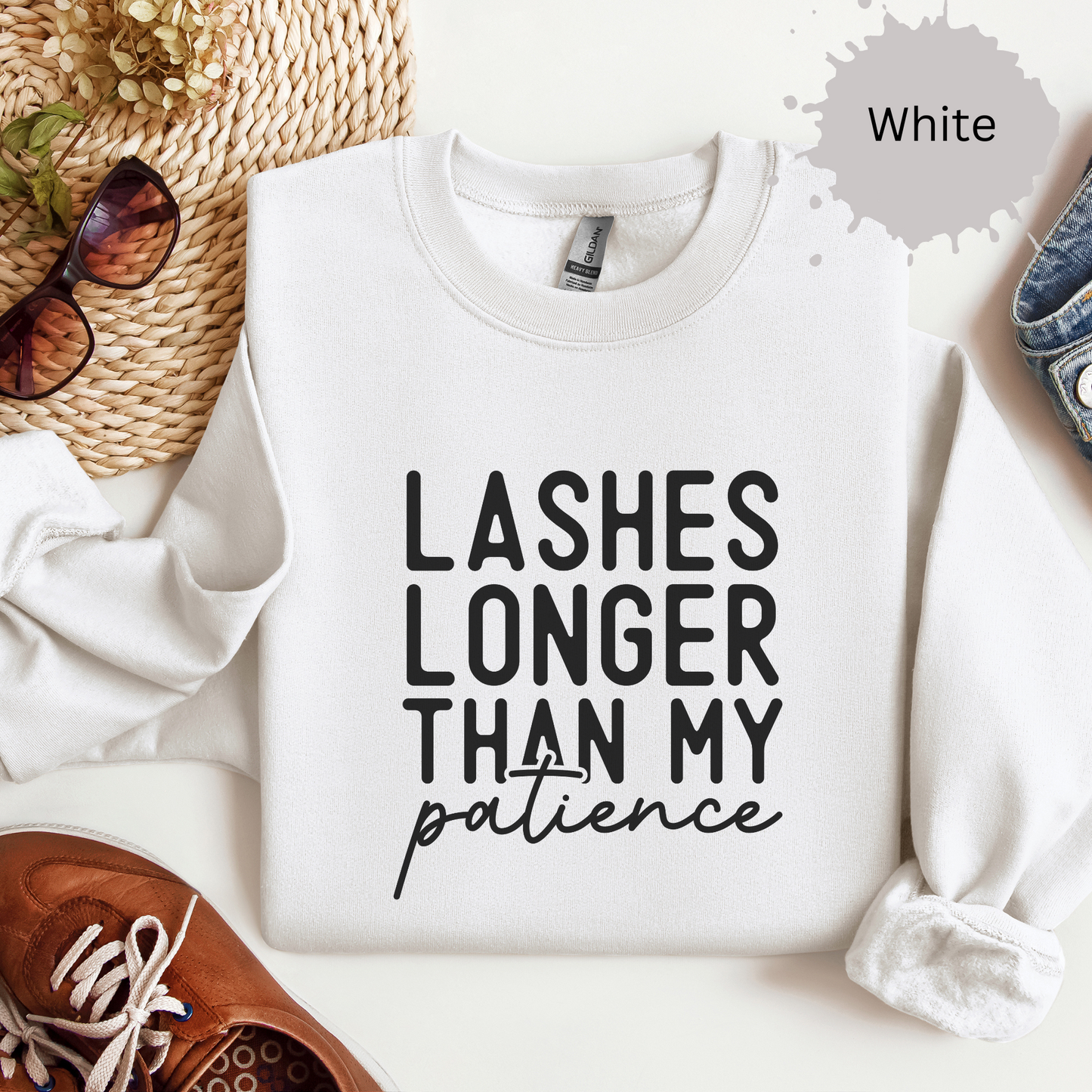 Long Lashes Short Temper Crewneck Sweatshirt