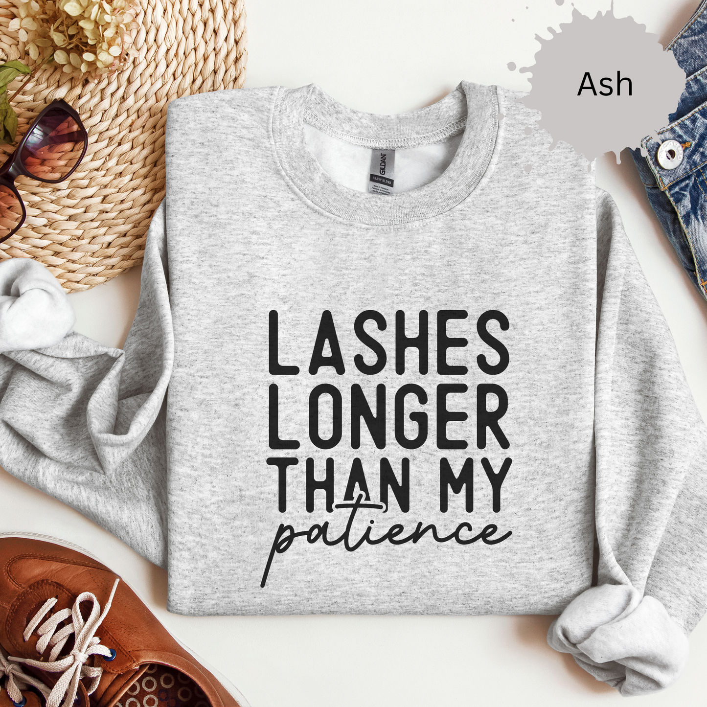 Long Lashes Short Temper Crewneck Sweatshirt