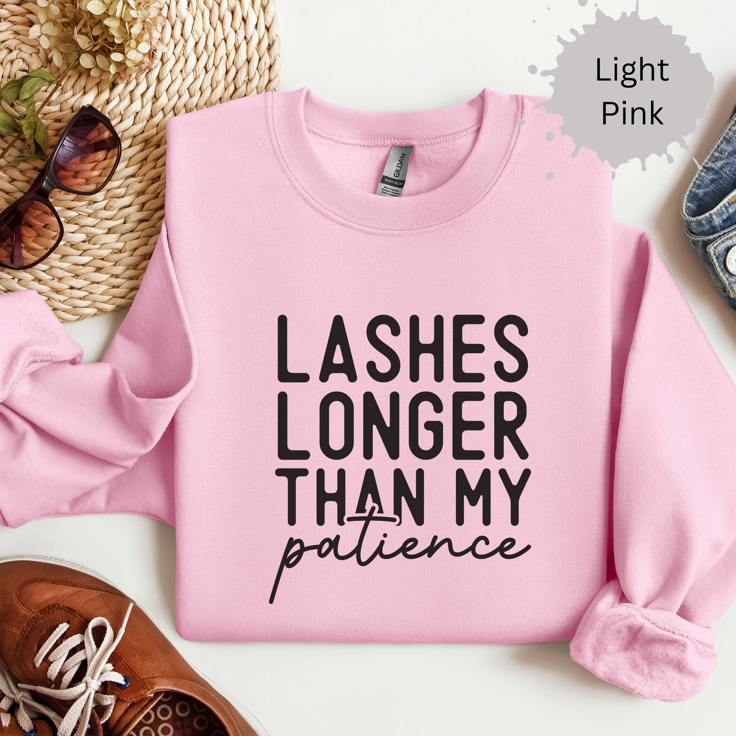 Long Lashes Short Temper Crewneck Sweatshirt