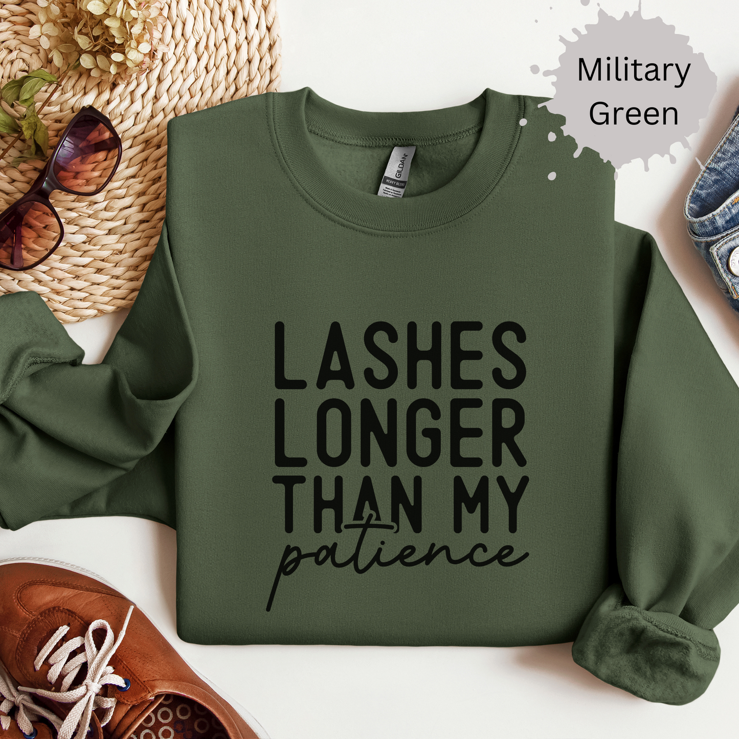 Long Lashes Short Temper Crewneck Sweatshirt
