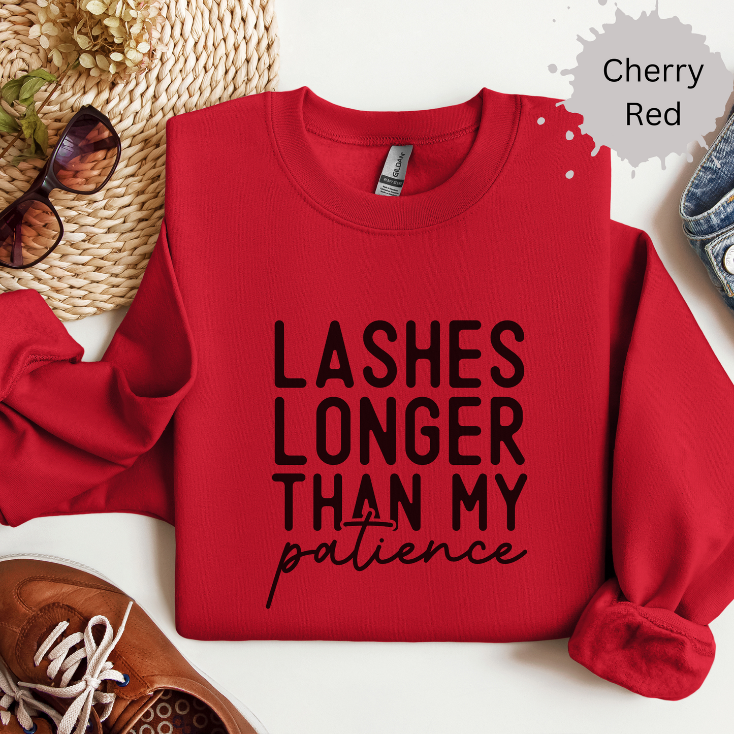 Long Lashes Short Temper Crewneck Sweatshirt