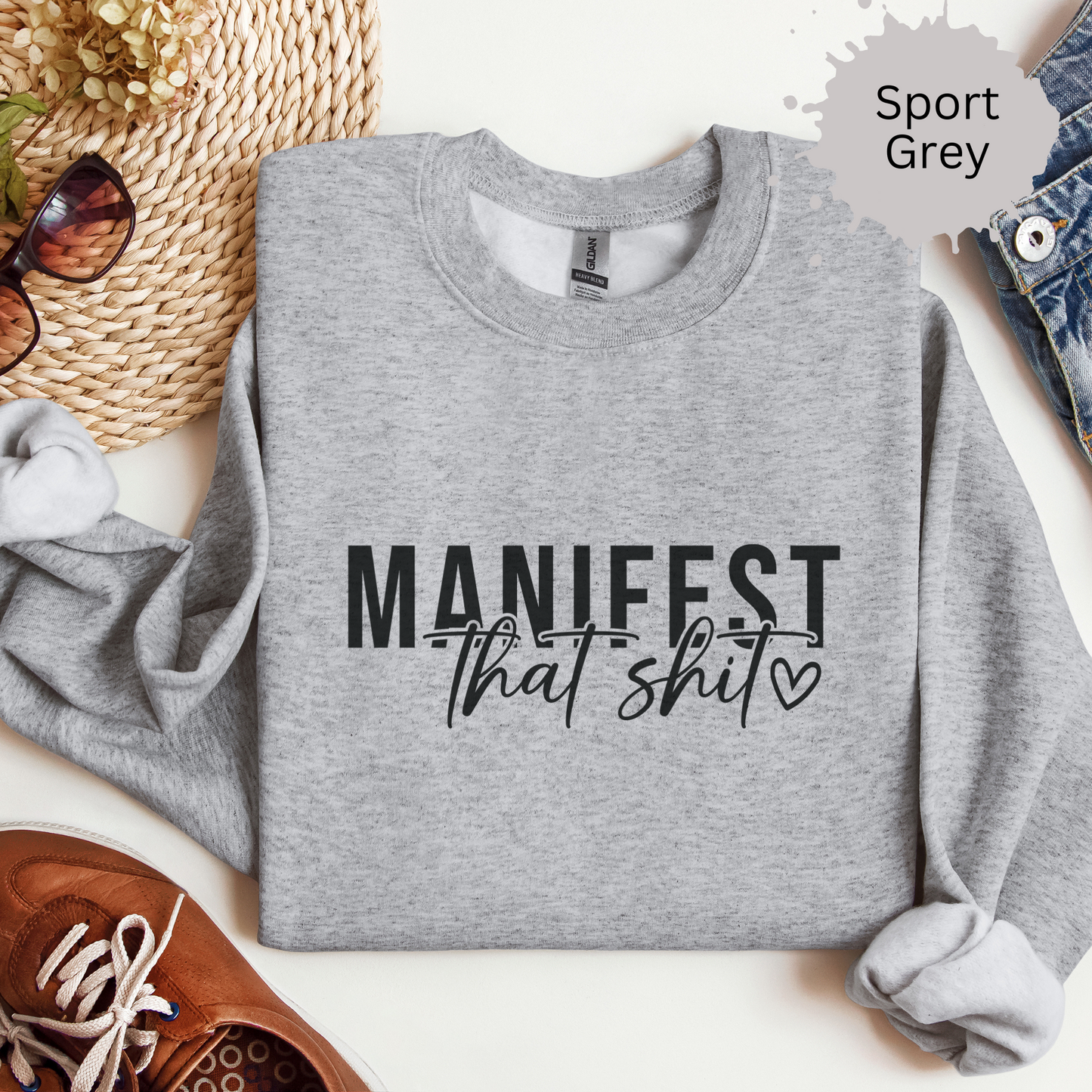 Manifesting that Shit Crewneck Sweatshirt