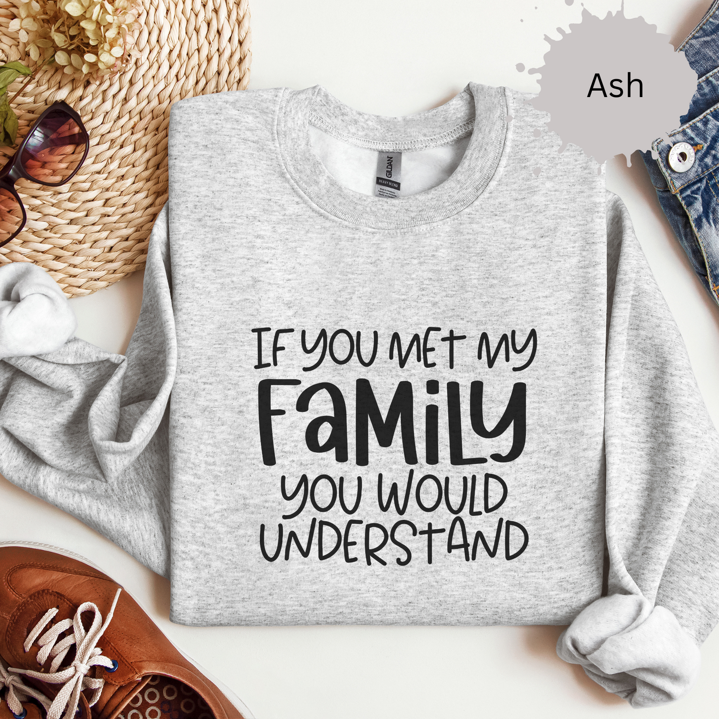 Family Explains Everything Crewneck Sweatshirt