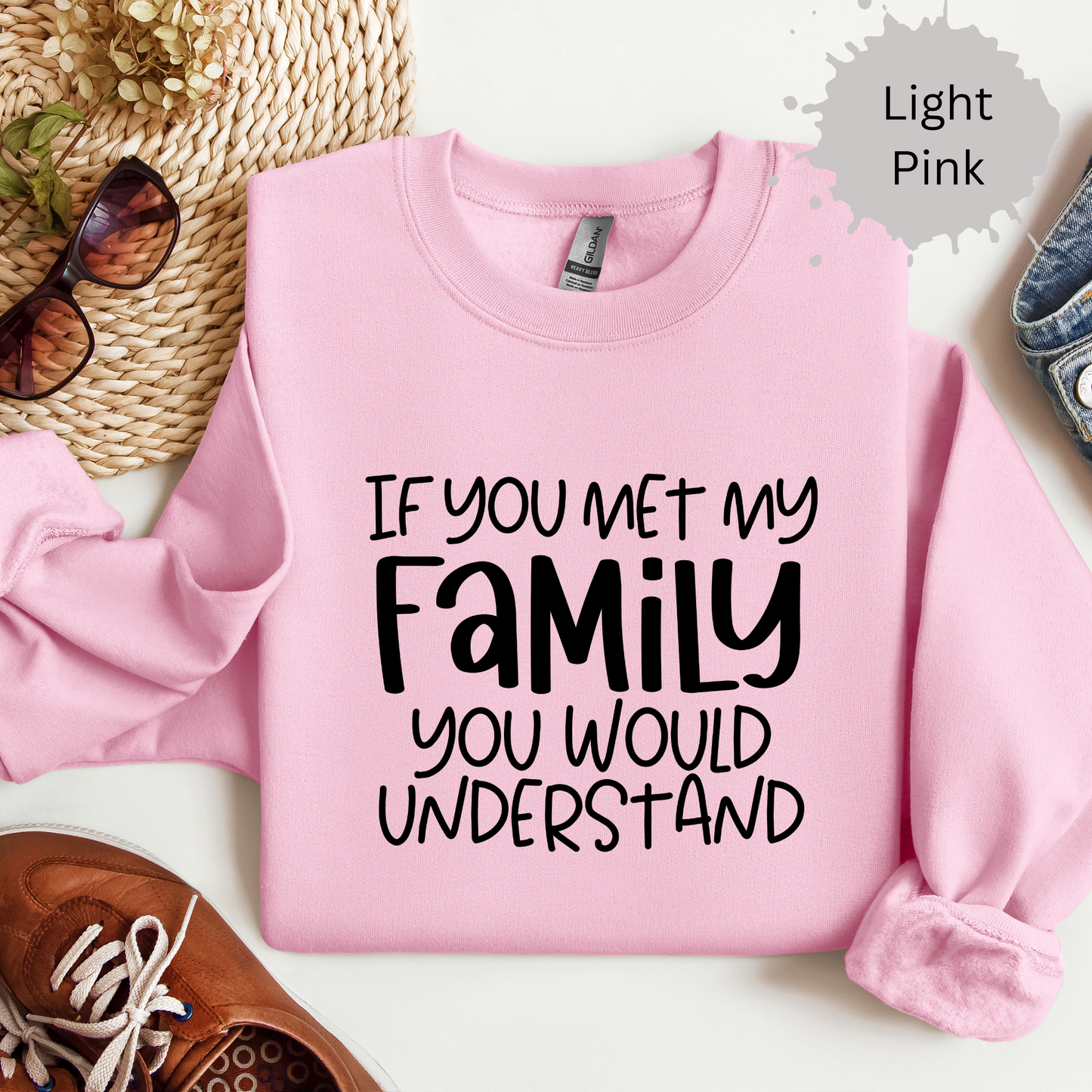 Family Explains Everything Crewneck Sweatshirt