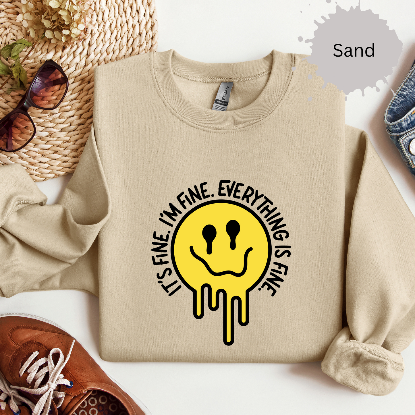 Everything's Just Fine Crewneck Sweatshirt