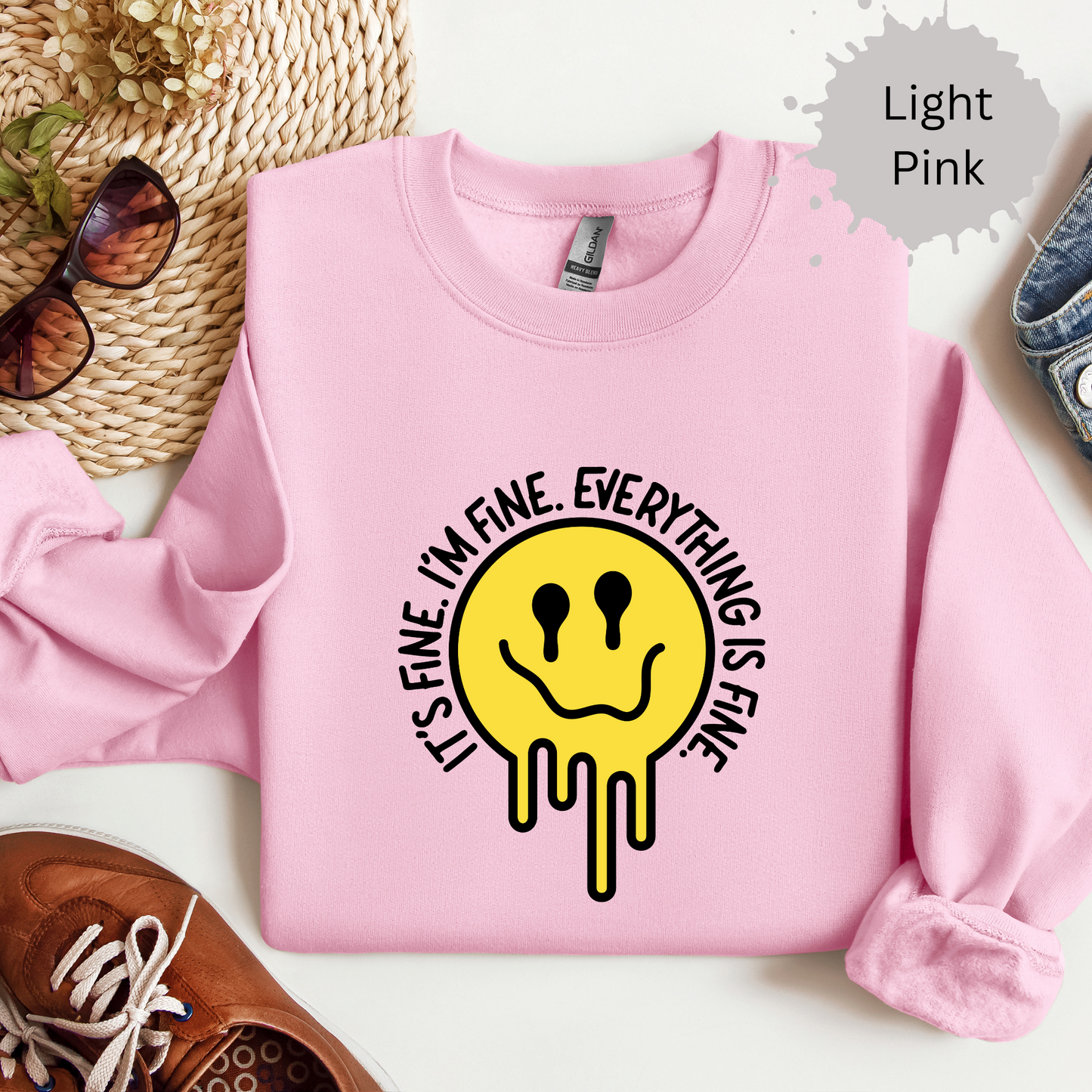 Everything's Just Fine Crewneck Sweatshirt