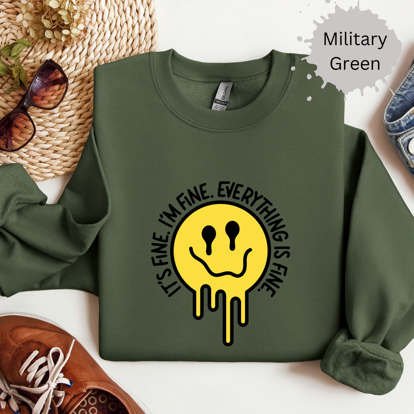 Everything's Just Fine Crewneck Sweatshirt