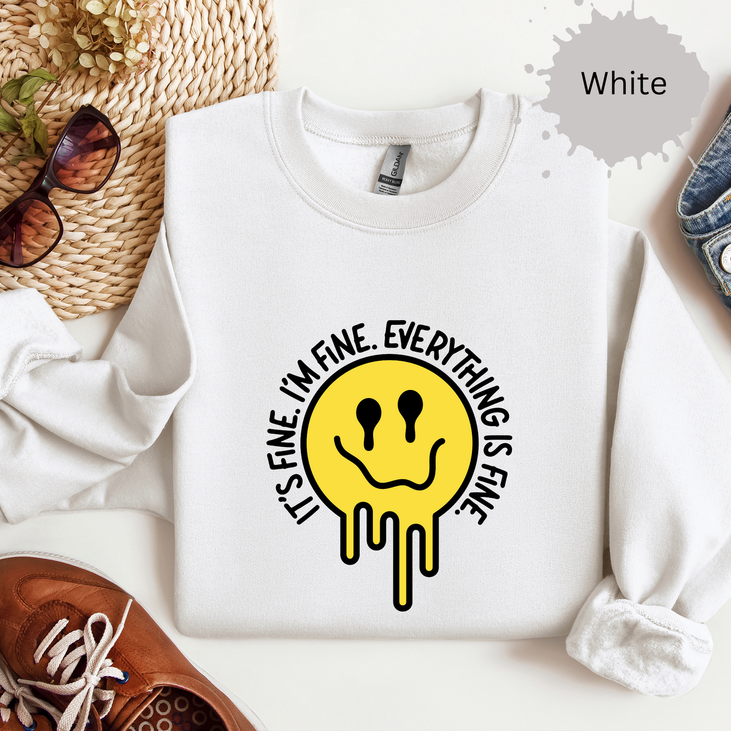 Everything's Just Fine Crewneck Sweatshirt