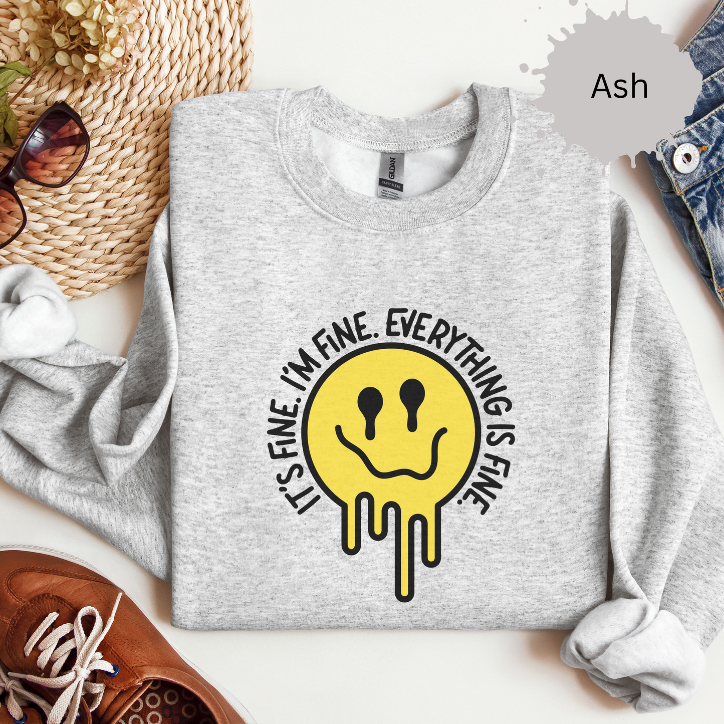 Everything's Just Fine Crewneck Sweatshirt