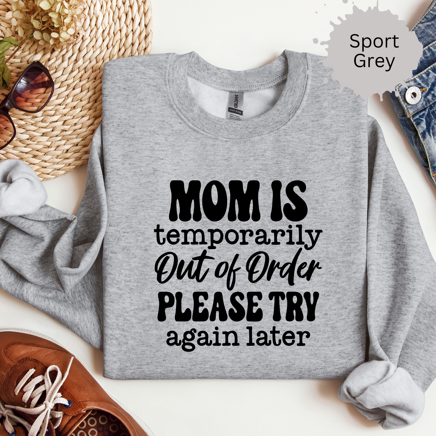 Moms Out of Order Crewneck Sweatshirt