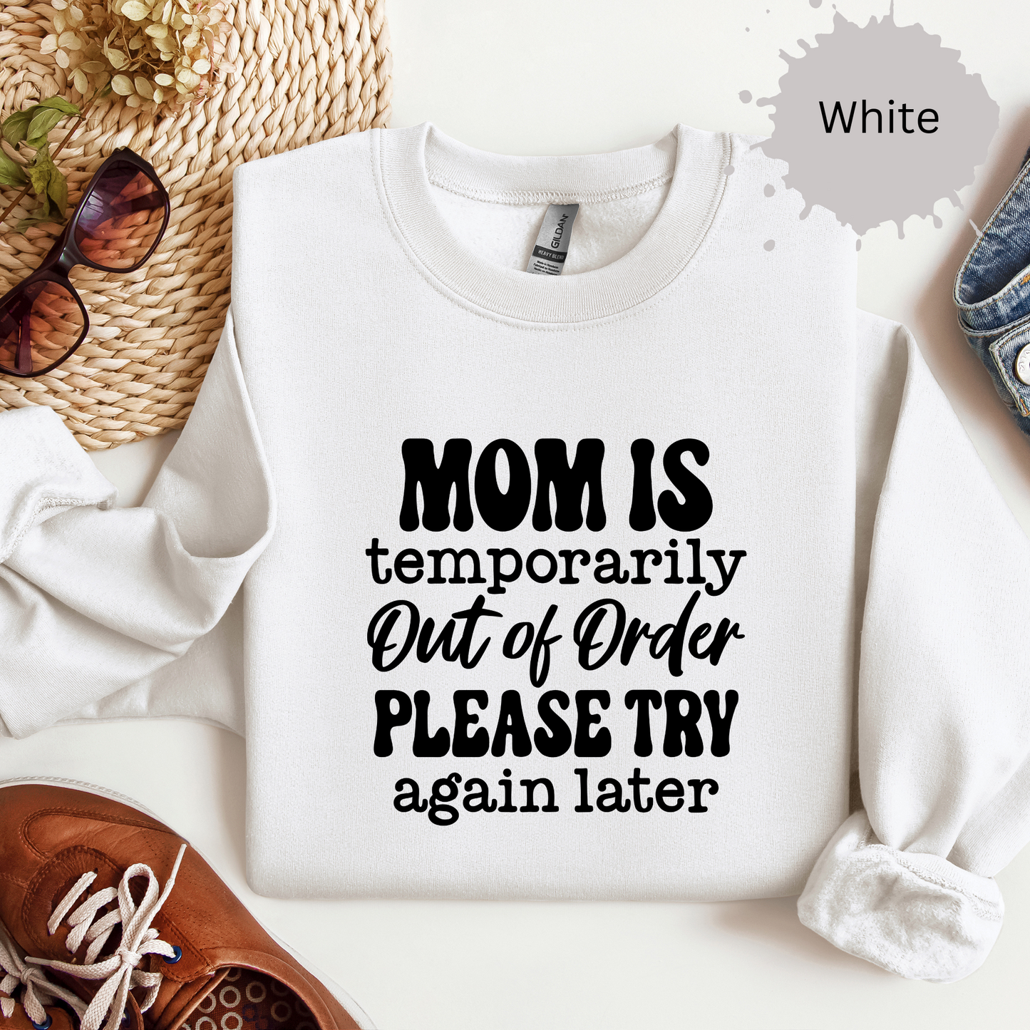 Moms Out of Order Crewneck Sweatshirt