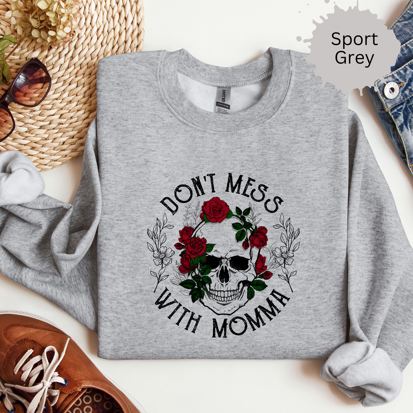 Mama's Not Playing Around Crewneck Sweatshirt