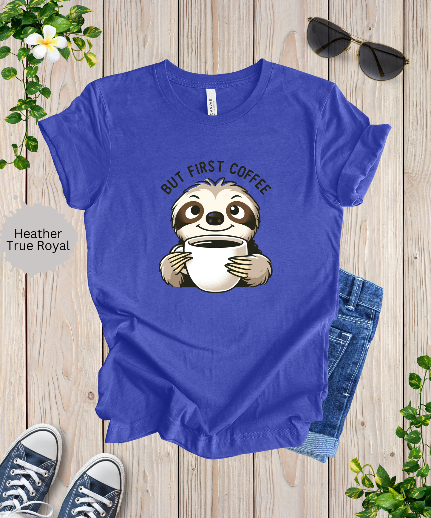 Coffee First Sloth T-Shirt