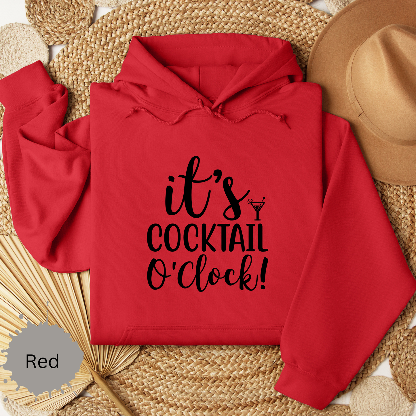 It's Cocktail O'Clock Hooded Sweatshirt