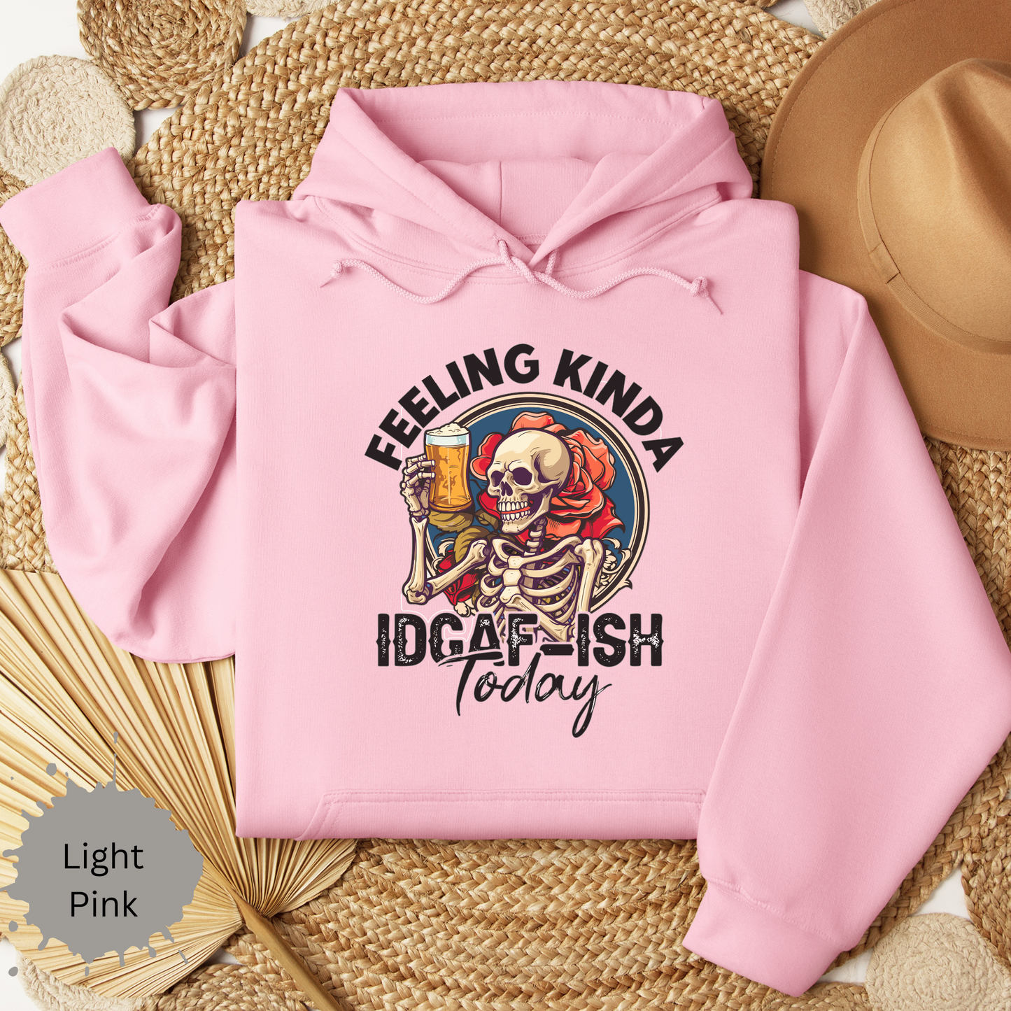 Feeling IDGAFish Skeleton Hooded Sweatshirt